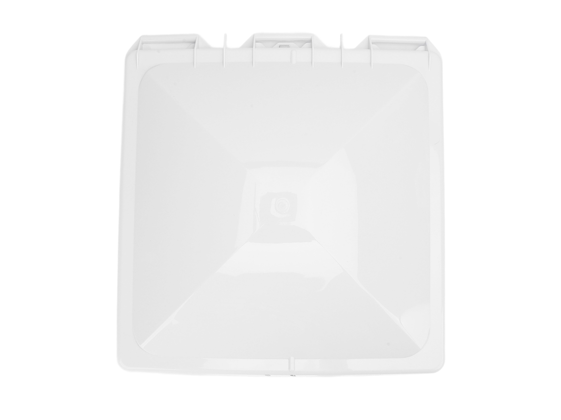 Cubierta universal para ventilación de techo de caravana, 33 x 33 cm, color blanco.
