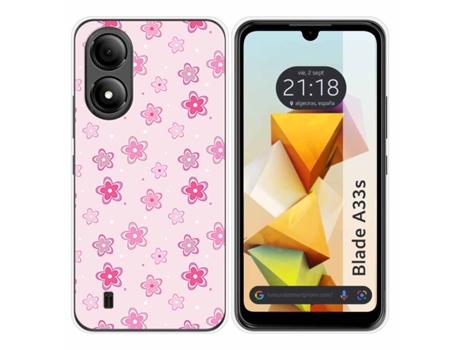 Funda Silicona para Zte Blade A33s diseño Flores Dibujos