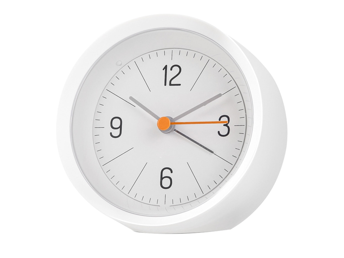 2026 Store-reloj Despertador Analógico Electrónico Confiable Cute Panel Claro Para Dormitorios Estante Escritorio Blanco Batería Operado