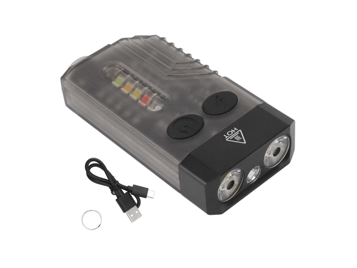 Bj-linterna Mini Portátil Recargável Chaveiro Com Alarme Para Camping Trekking Exterior Roxa 365nm