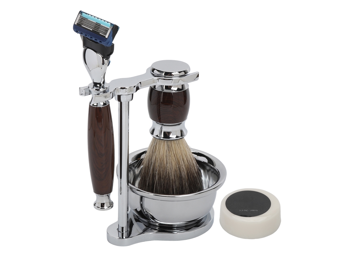 Kit De Barbijo Manual Para Hombres Con Jabón, Cuenco, Cepillo Y Soporte Herramientas De Cuidado Profesional
