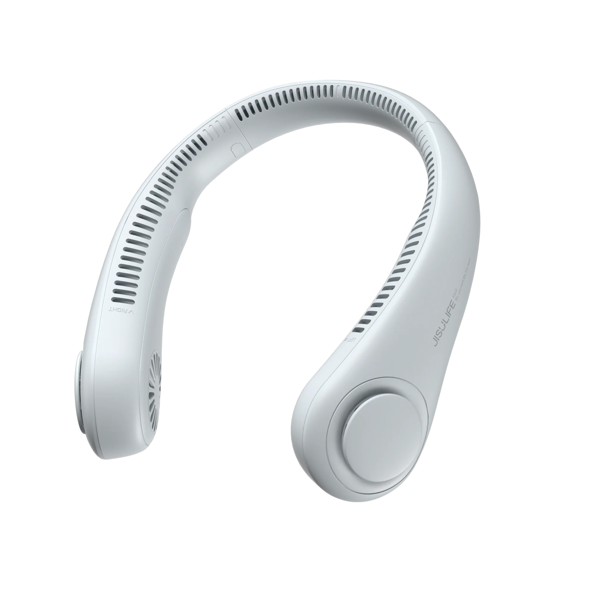 Ventilador De Cuello Portátil (gris), Batería Recargable De 4000 Mah, 5 Velocidades Ajustables.
