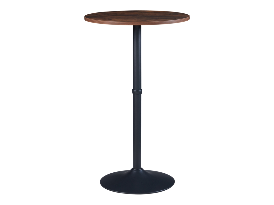 Mesa de bar Vantaa acero MDF 100x60cm - Nogal/Negro [EN.CASA]