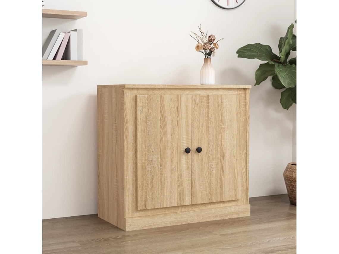 Aparador De Madera Contrachapada Roble Sonoma 70x35,5x67,5 Cm