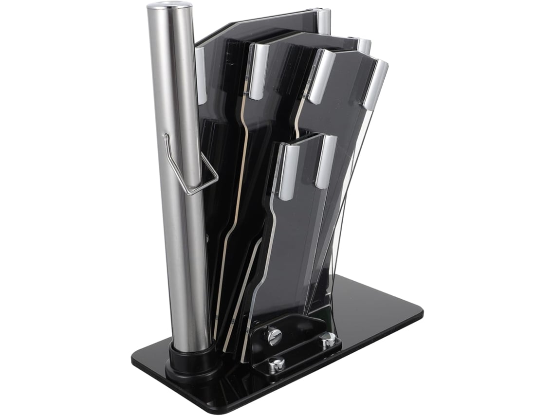 Contenedor para guardar cuchillos y utensilios de corte: diseño práctico con múltiples compartimentos, ideal para el almacenamiento.