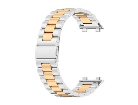 Correa para reloj Oppo 2, 42mm, acero inoxidable, tres cuentas, banda de reloj, plata, oro rosa VENISYMLIS