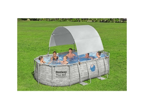 Toldo para piscina desmontable blanco BESTWAY
