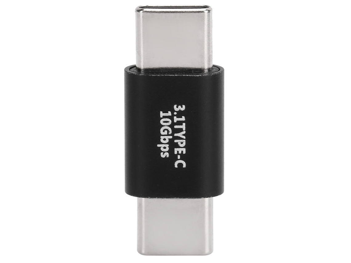 Adaptador Extensor Usb-c 3.1 Macho A Macho Con Carga Rápida De 5 A Y Transferencia De Datos De 10 Gbps.