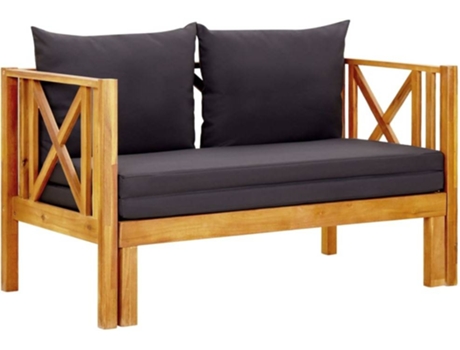 Banco VIDAXL Gris Madera de acacia (122x66x68.5 cm)