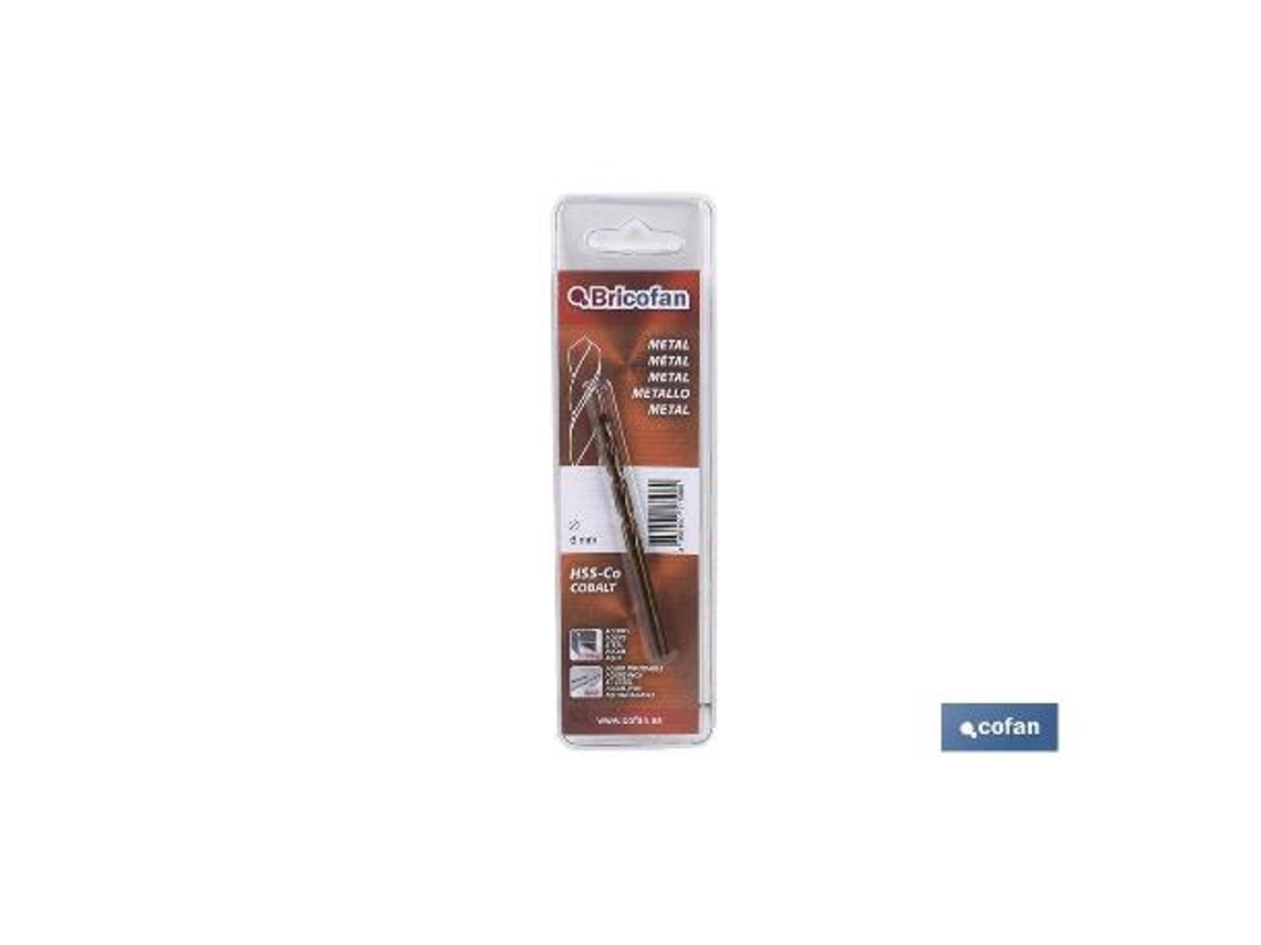 Bl 1 uds broca hssco din338 bricofan 8 mm