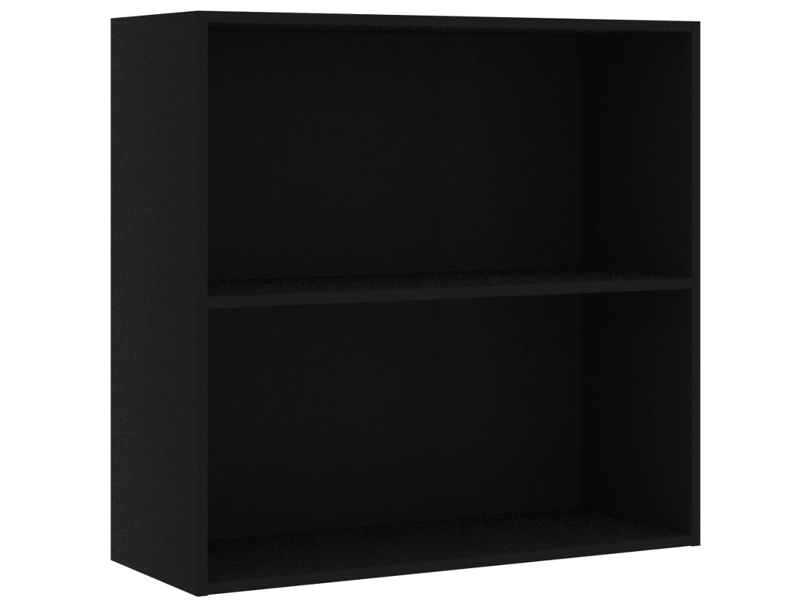 Maison Exclusive - Estantería De Madera De Ingeniería Negra 80x30x76,5 Cm