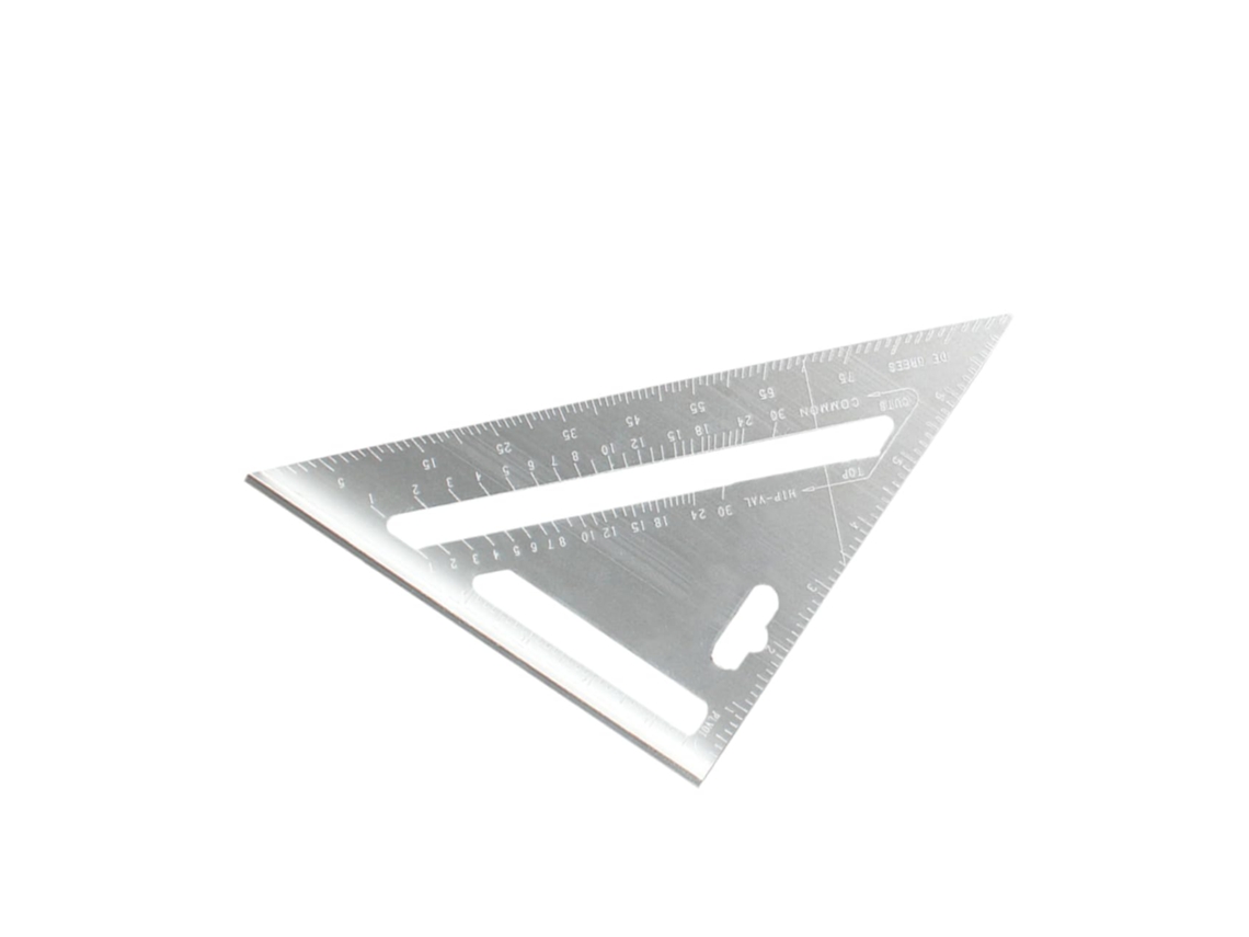 Regla Cuadrada Métrica, Transportador Triangular, Escala Angular, Aluminio