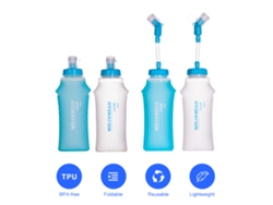 2 Botellas Resellables De Tpu De 500 Ml Para Hidratación En Carreras, Caminatas, Ciclismo Y Maratones.
