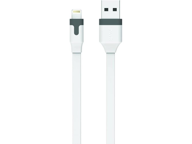 Cable MUVIT Mfi (USB - Lightning - 1m - Blanco)