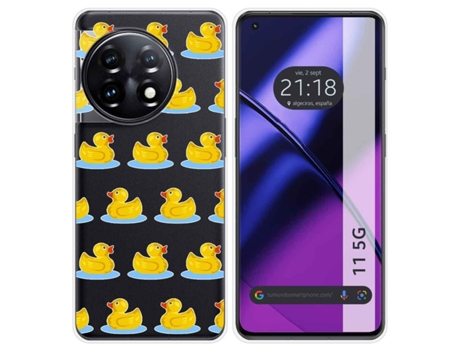 Funda Silicona Transparente para Oneplus 11 5G diseño Pato Dibujos