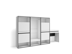 Zapatero | Organización de almacenaje | 250x145x35 cm | Para dormitorio | Armario abierto | Tocador | Blanco Duérmete Online