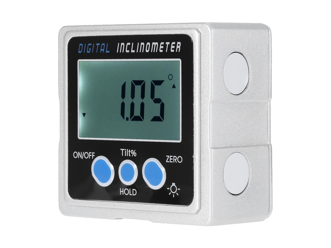 Caja De Inclinómetro Digital Con Pantalla Lcd, Medidor De Ángulo, Protector, Imanes En Tres Lados Para Hierro.