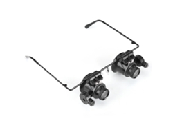 Lupa con luz LED de 20x para reparación de joyas y relojes, lentes magnéticas.