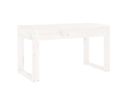 Maison Exclusive - Banco de jardín de 80x38x45 cm, madera maciza de pino, color blanco.