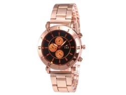 Reloj De Pulsera De Negocios Para Mujer En Oro Rosa Con Movimiento De Cuarzo Moderno J43-2