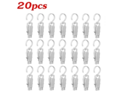 2026-pinzas De Ropa Giratorias 360° 10/20pcs Anti-viento Resistentes Para Colgar Sombreros Toallas Ropa Casa Playa 20 Piezas Blancas