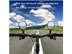 Espelho Retrovisor Redondo De 8 Cm Para Bicicleta Giratório 360° Convexo Para Motocicleta