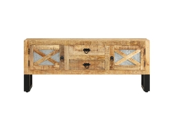 Maison Exclusive - Mueble Para Tv De Madera Maciza De Mango Rugosa 110x30x45 Cm