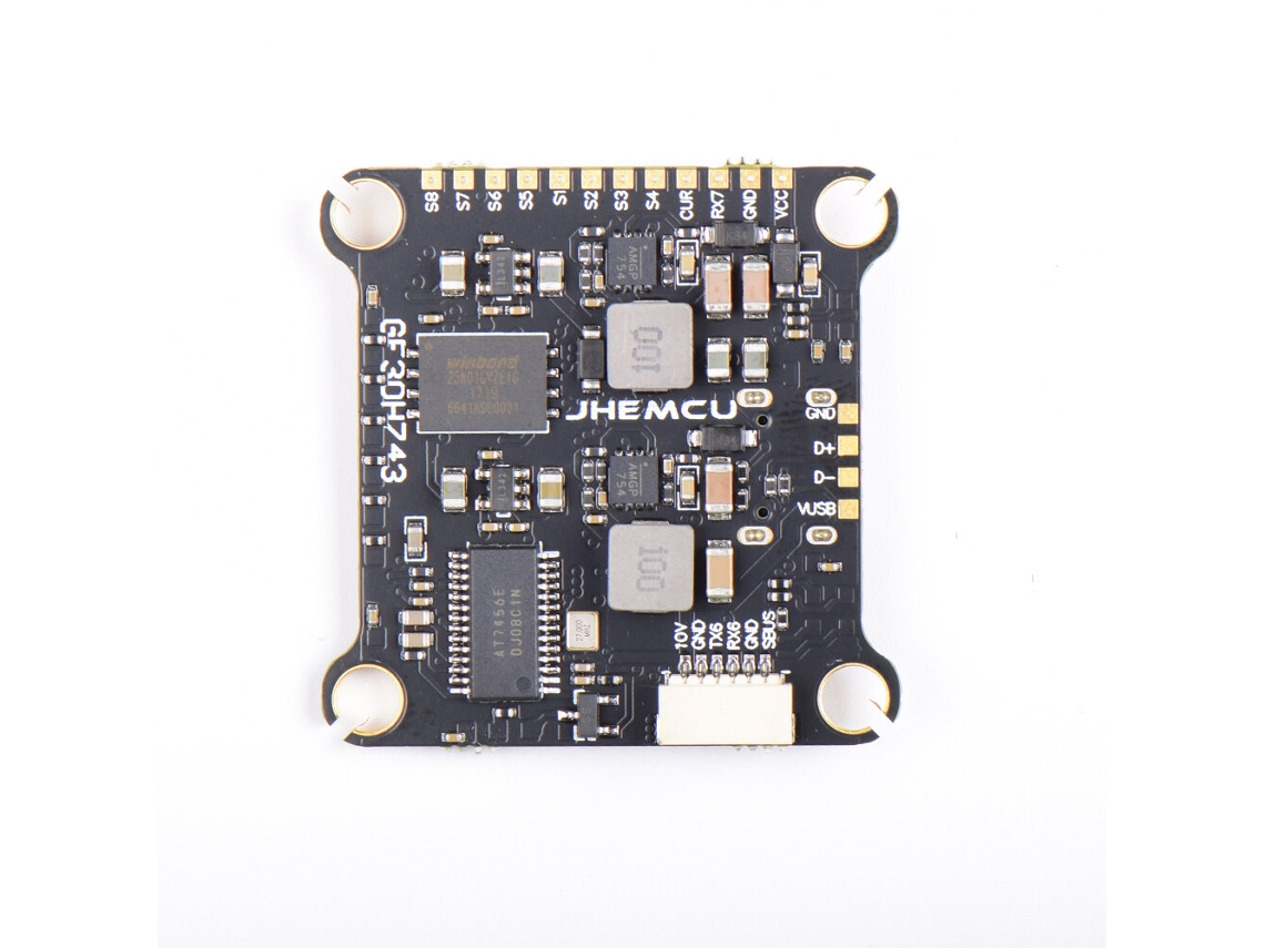 Controlador De Vuelo 30.5x30.5mm Jhemcu Gf30h743 H743 480mhz Barómetro Dual Osd Blackbox 5v 10v Bec 3-6s Compatible Dji O3 Drones Rc