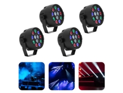 Mini foco PAR, 12 W, temperatura de color RGB, 90-240 V, ángulo de barrido de 15°, 4/8 canales OEM