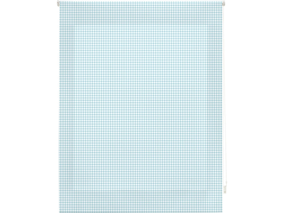 Estor Enrollable HAPPYSTOR Vichy Estampado Digital Fantasia Turquesa 140x250 cm