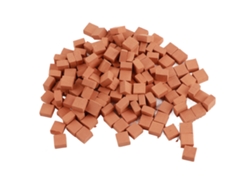 100 Piezas De Ladrillos De Simulación En Miniatura 1:16 Rojos Para Decoración De Casas De Muñecas Y Jardines De Hadas (diy)