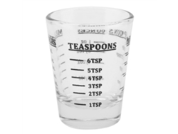 Vaso Medidor De Vidrio De 30 Ml/1 Oz Con 4 Escalas (oz, Ml, Cucharadita, Cucharada). Utensilio De Cocina.