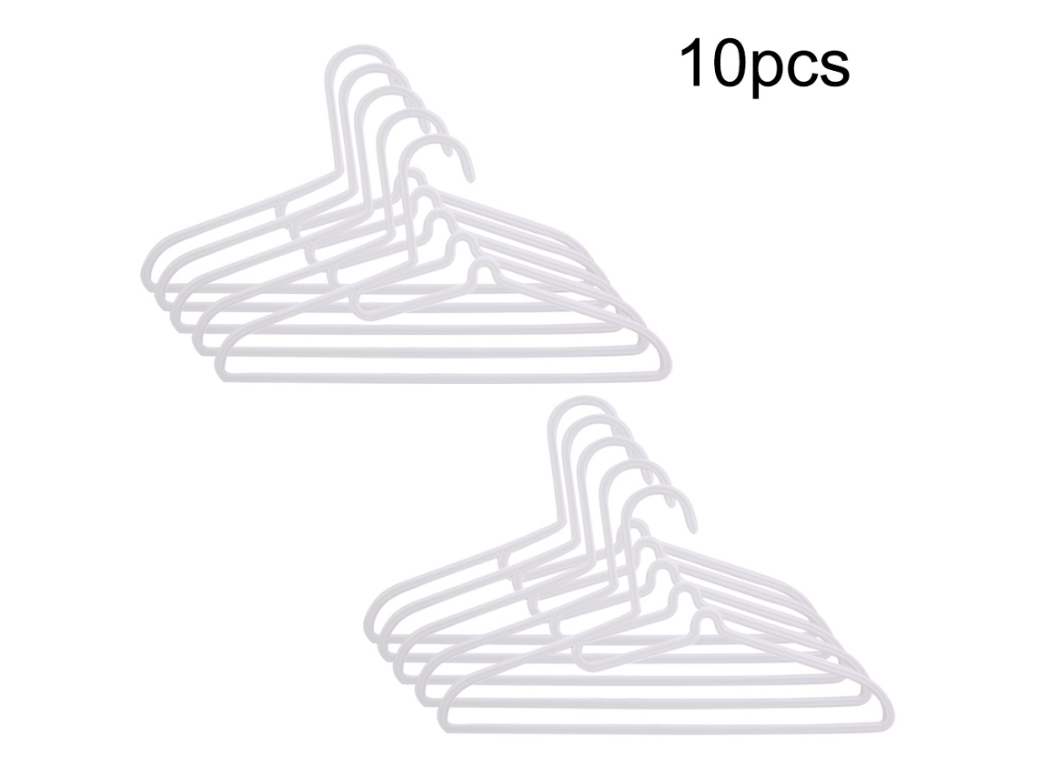 10 perchas de plástico con barra para corbatas y bufandas (grises) que ahorran espacio