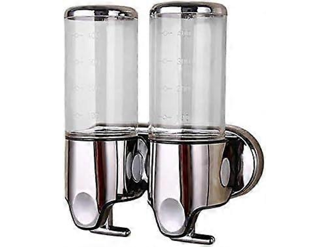 Dispensador de jabón doble de pared Rosewell para champú, acondicionador y jabón líquido para baño o cocina.