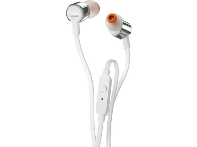 Auriculares con Cable JBL T 210 (In Ear - Micrófono - Plateado)