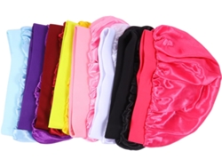 Conjunto De 8 Gorros De Dormir De Satén Para Niños Y Niñas Con Banda Elástica Ancha Para El Baño Nocturno.