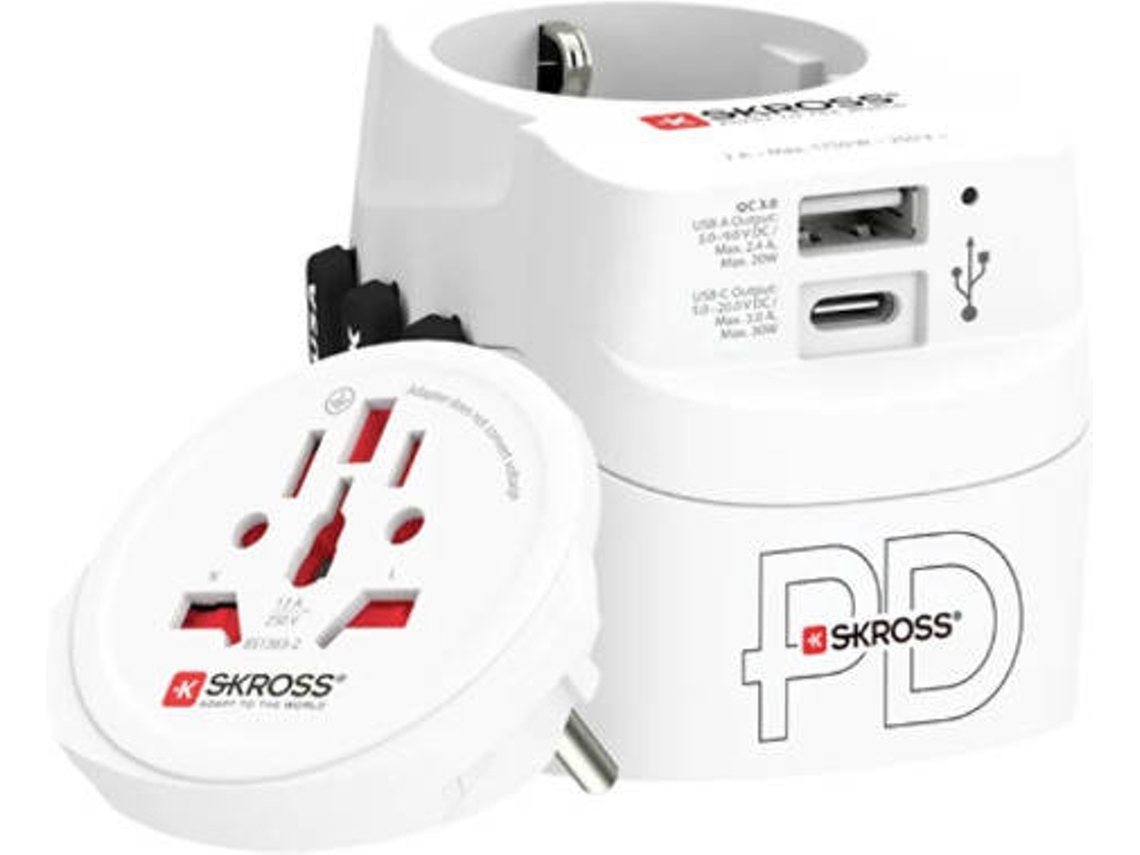 Adaptador de Viaje SKROSS Pro Light Usb World 30W PD