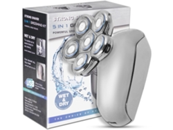 Kit de cuidado personal para hombres, afeitadora en seco y húmedo con cuchillas dobles resistentes, diseño ergonómico, pantalla LED, batería recargable y cuchillas acanaladas.