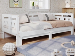 Cama Nido De Pino Macizo - 90(180)x200cm - Con Somier - Blanco