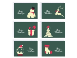 Set de Tarjetas Navideñas con Mensaje y Pegatinas de Sobre NEVEANCE