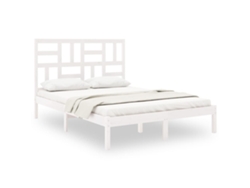 Maison Exclusive - Estructura De Cama Sin Colchón Madera Maciza Blanco 140x190 Cm