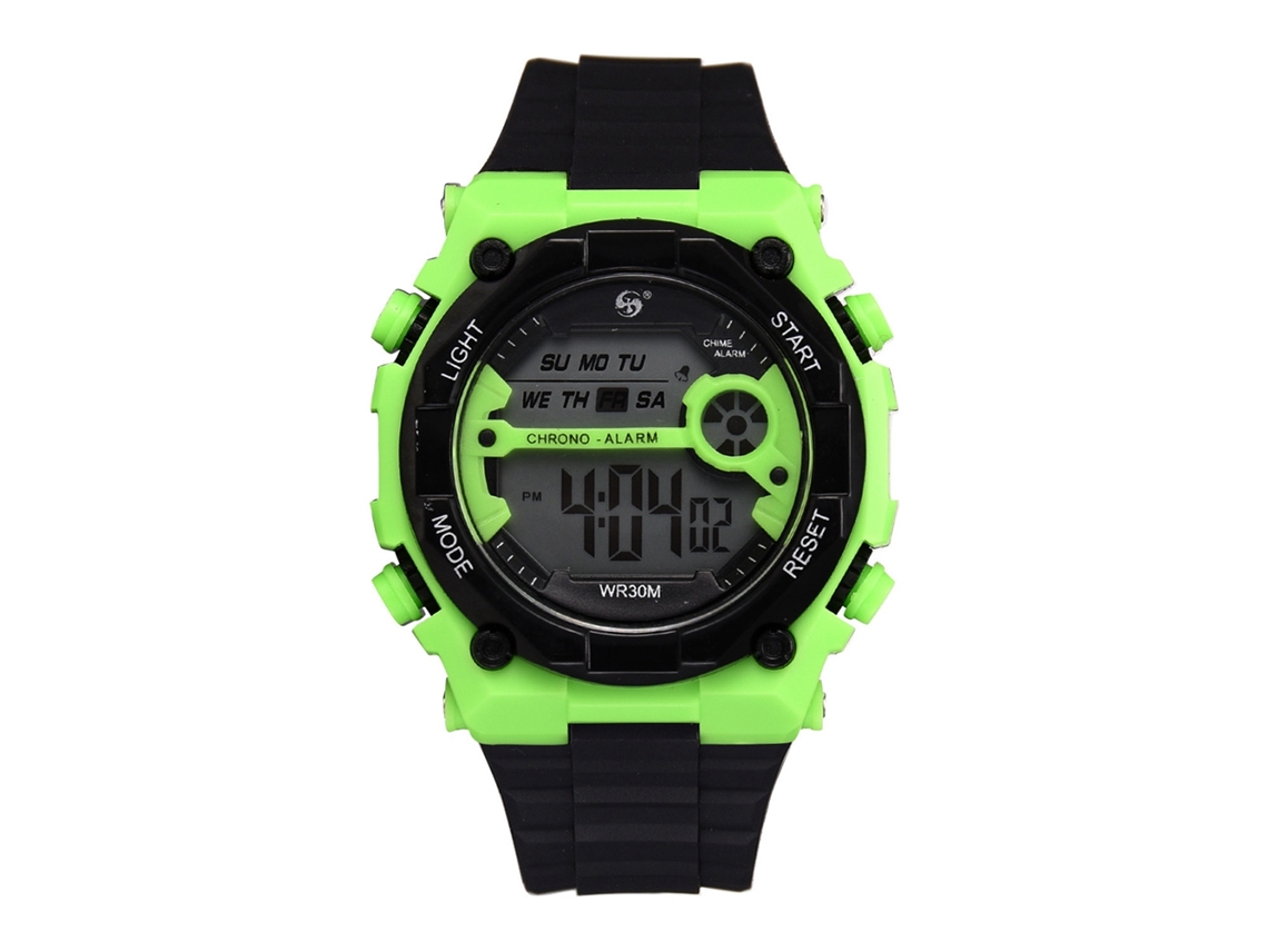 Reloj Casual Deportivo Para Hombres Estudiantes Con Correa De Silicona Impermeable Verde