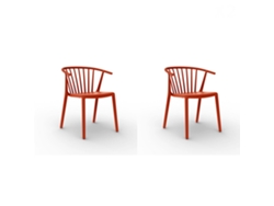 RESOL WOODY Set 2 Silla Interior Exterior Rojo