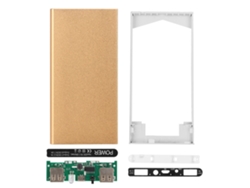 Kit De Carcasa Para Power Bank (carga Portátil, Protección De Batería) Oro Mate Del Libro Del Cielo