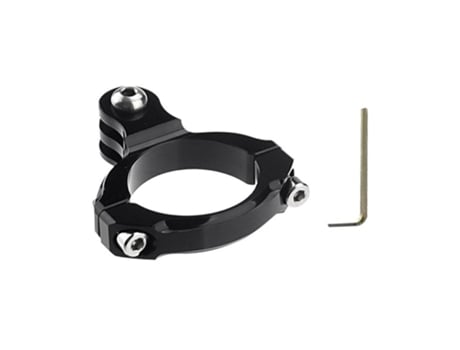 Soporte de montaje de manillar de bicicleta en forma de O de metal para cámara Gopro negro