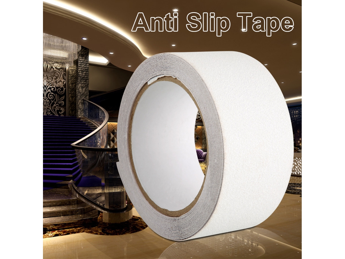 Omni-cinta Antideslizante De Pvc Autoadhesiva 5cm X 5m Resistente Al Desgaste Para Suelos Seguros Blanco