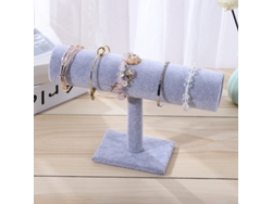 Expositor Sencillo Y Elegante Para Pulseras, Coleteros Y Relojes, En Color Gris.