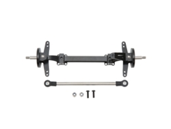 Eje Delantero Y Conjunto De Cigüeñal De Dirección Para Coche Rc Tamiya 1/14, Aluminio Y Acero, Negro.