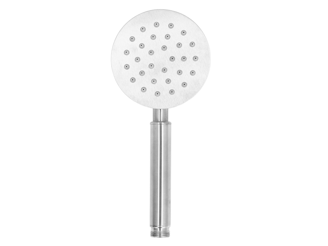 Boquilla de ducha de mano antiobstrucción, cabezal de ducha de repuesto de alta presión de acero inoxidable 304 para accesorios de baño, color plateado