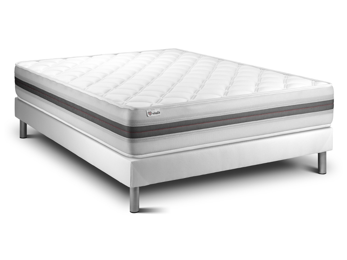 Vitalmemo Conjunto Respaldo 150 X 200 Cm Kit Somier Blanco